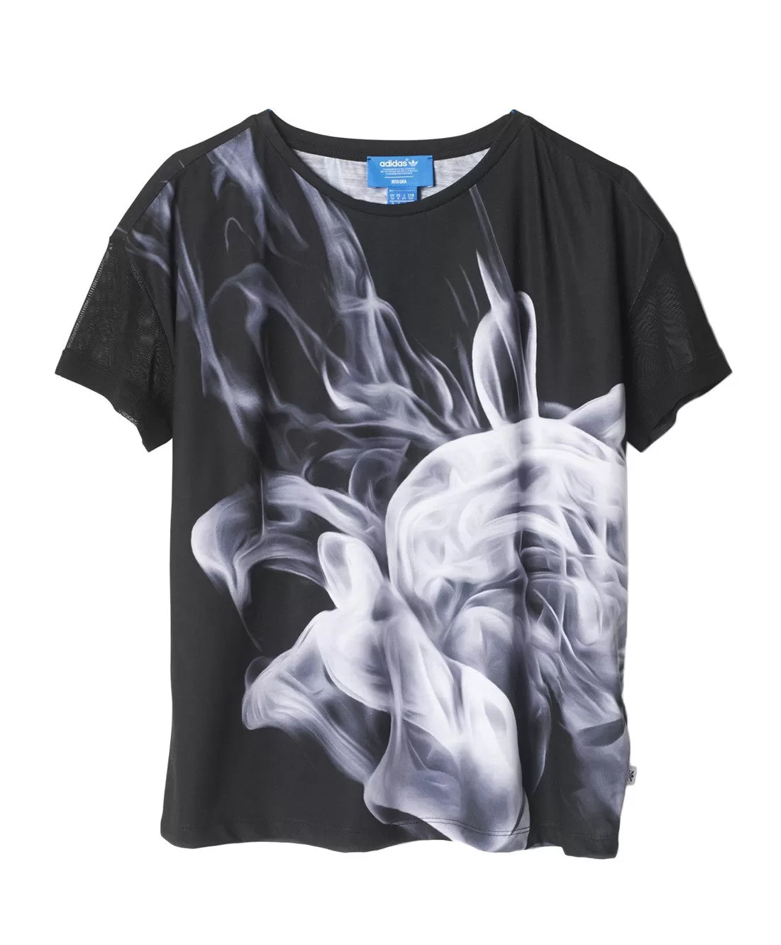 Adidas x Rita Ora: White Smoke Tee (Black)