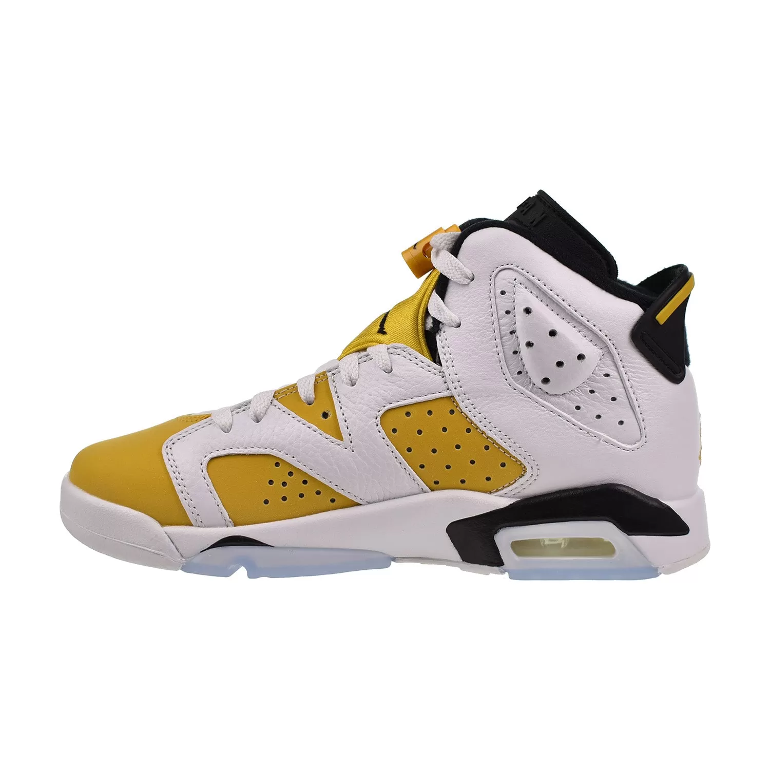 Air Jordan 6 Retro Yellow Ochre (GS) Big Kids' Shoes White-Black-Yellow Ochre