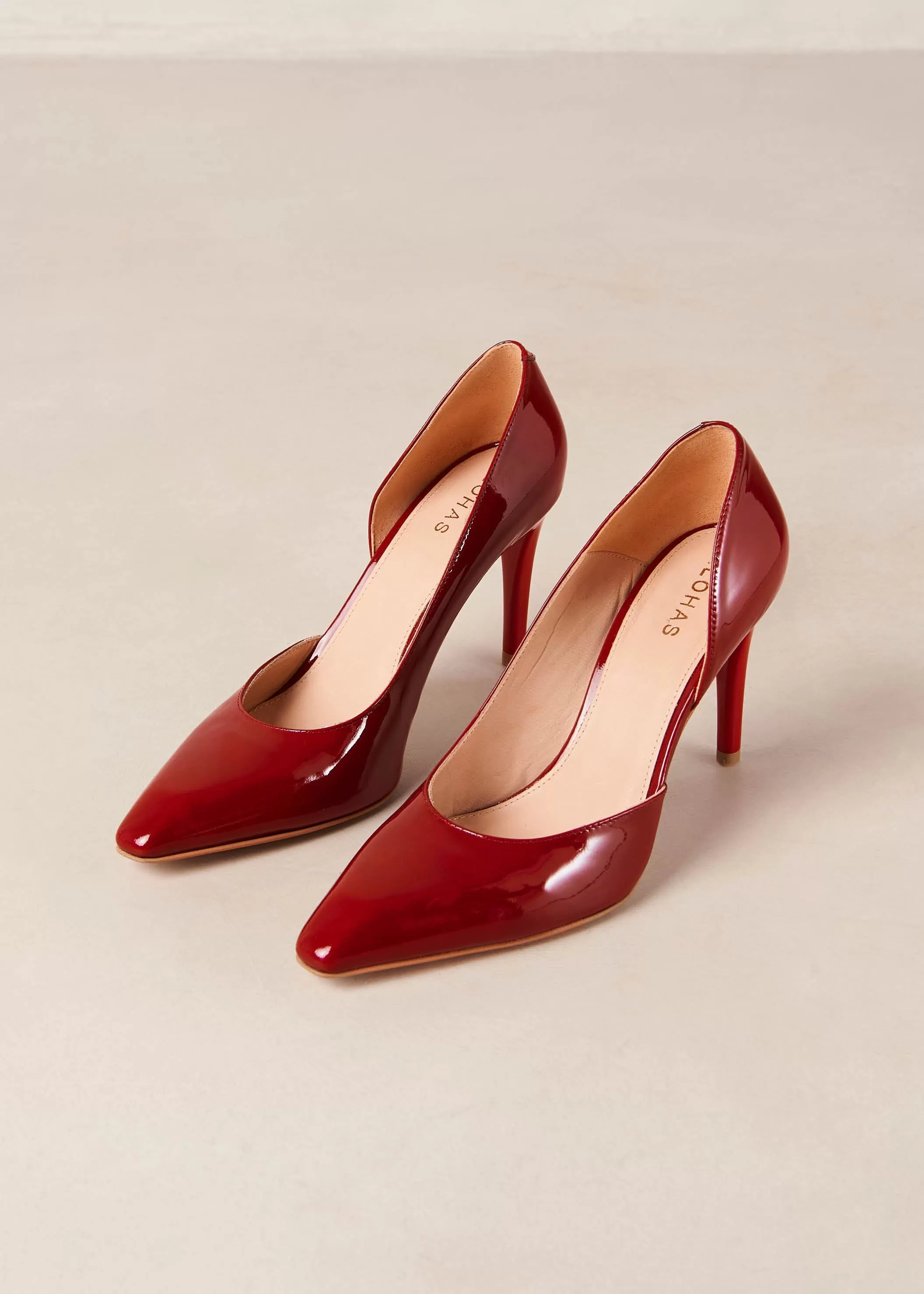 Amelia Onix Red Leather Pumps