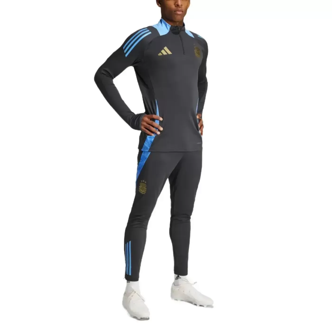 Argentina dark grey training technical soccer tracksuit 2024/25 - Adidas