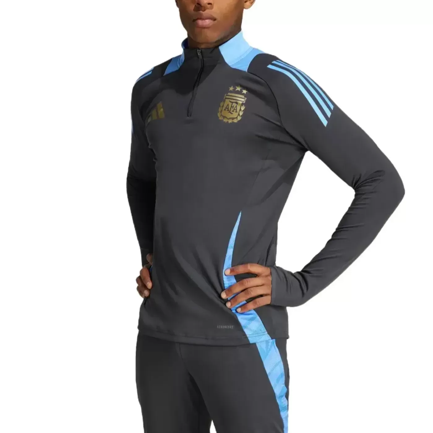 Argentina dark grey training technical soccer tracksuit 2024/25 - Adidas