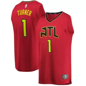 Atlanta Hawks Evan Turner Fanatics Branded Replica Fast Break Statement Jersey Kids - Red | Ireland D4164A4