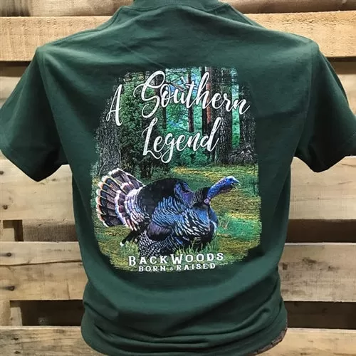 Backwoods Born & Raised Southern Legend Turkey Unisex Bright T Shirt