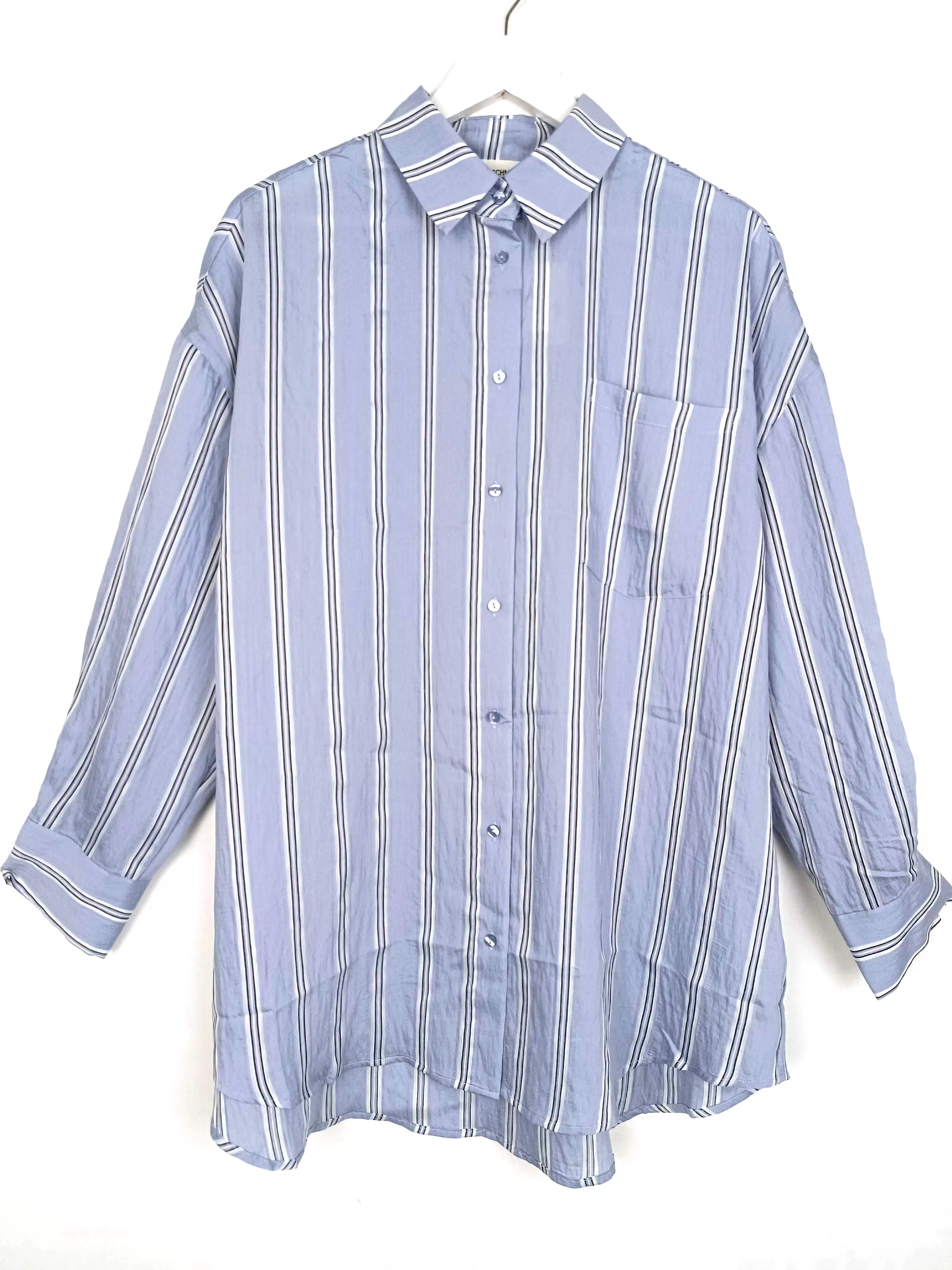 BLUSE OVERSIZE LIGHT BLUE STRIPES SOFIE SCHNOOR