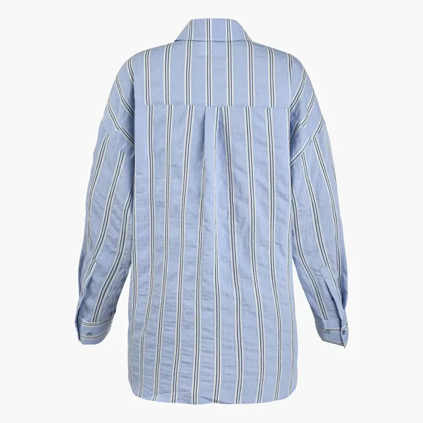 BLUSE OVERSIZE LIGHT BLUE STRIPES SOFIE SCHNOOR