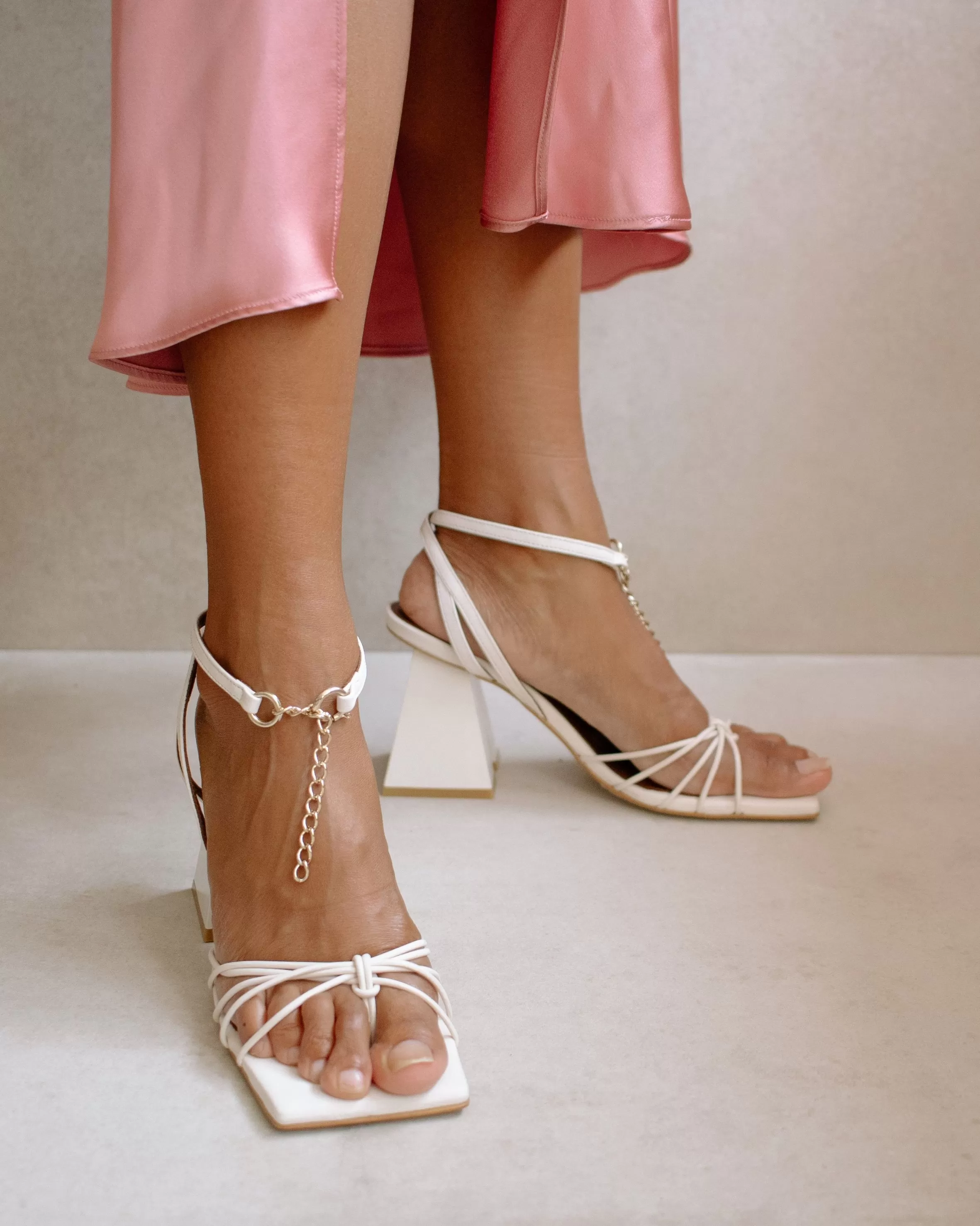 Cactus Cream Leather Sandals