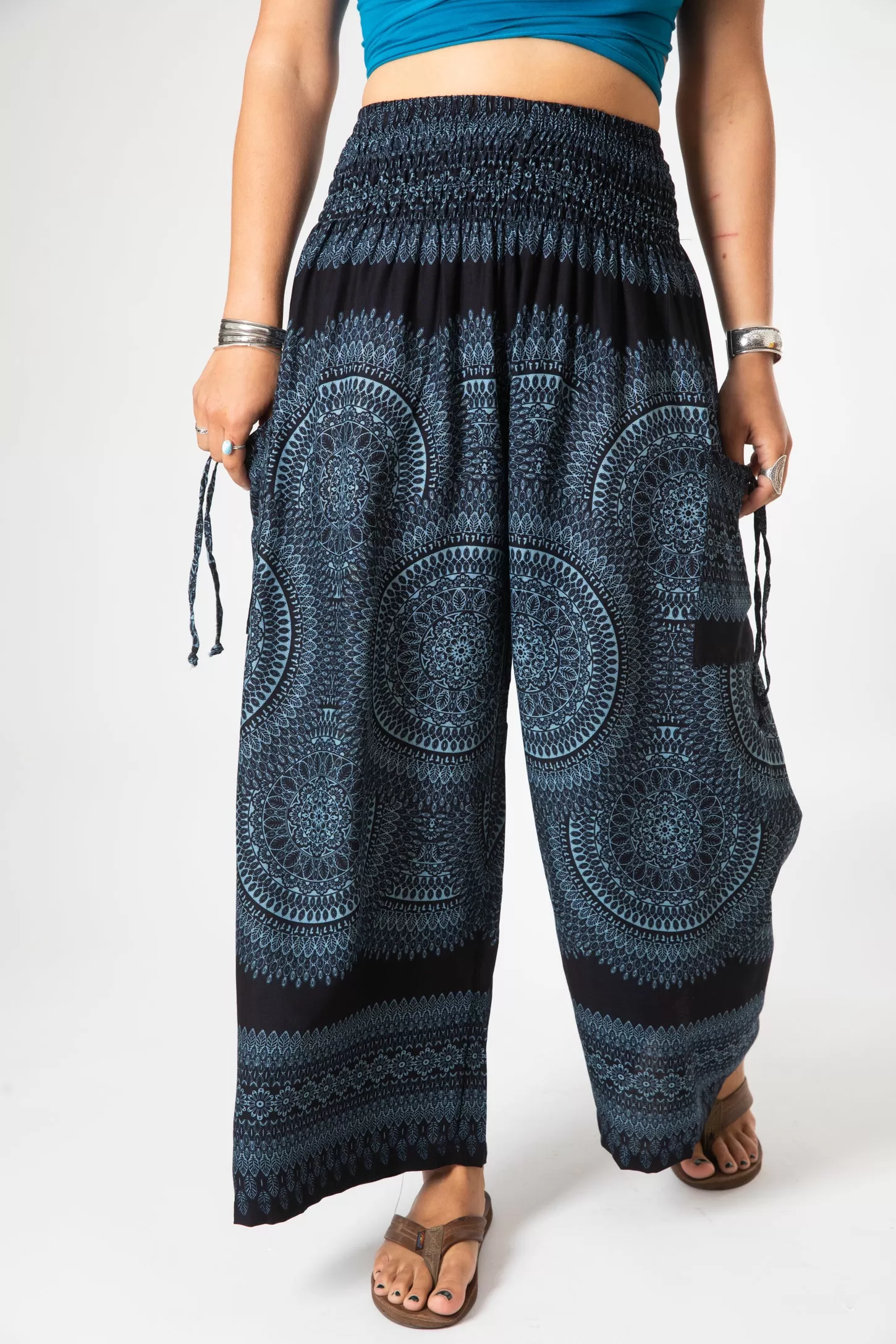 Calypso Print Wide Leg Pants