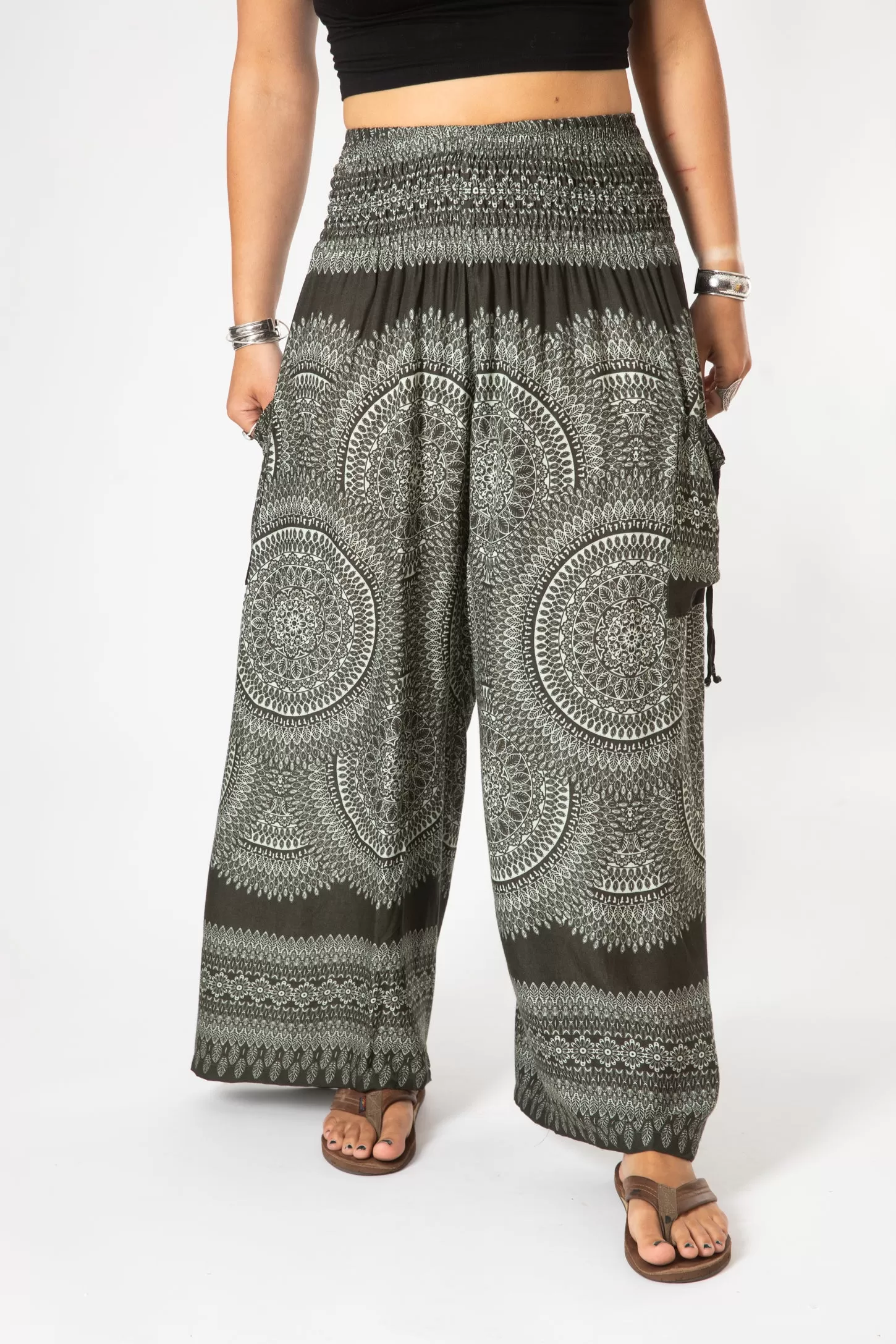 Calypso Print Wide Leg Pants