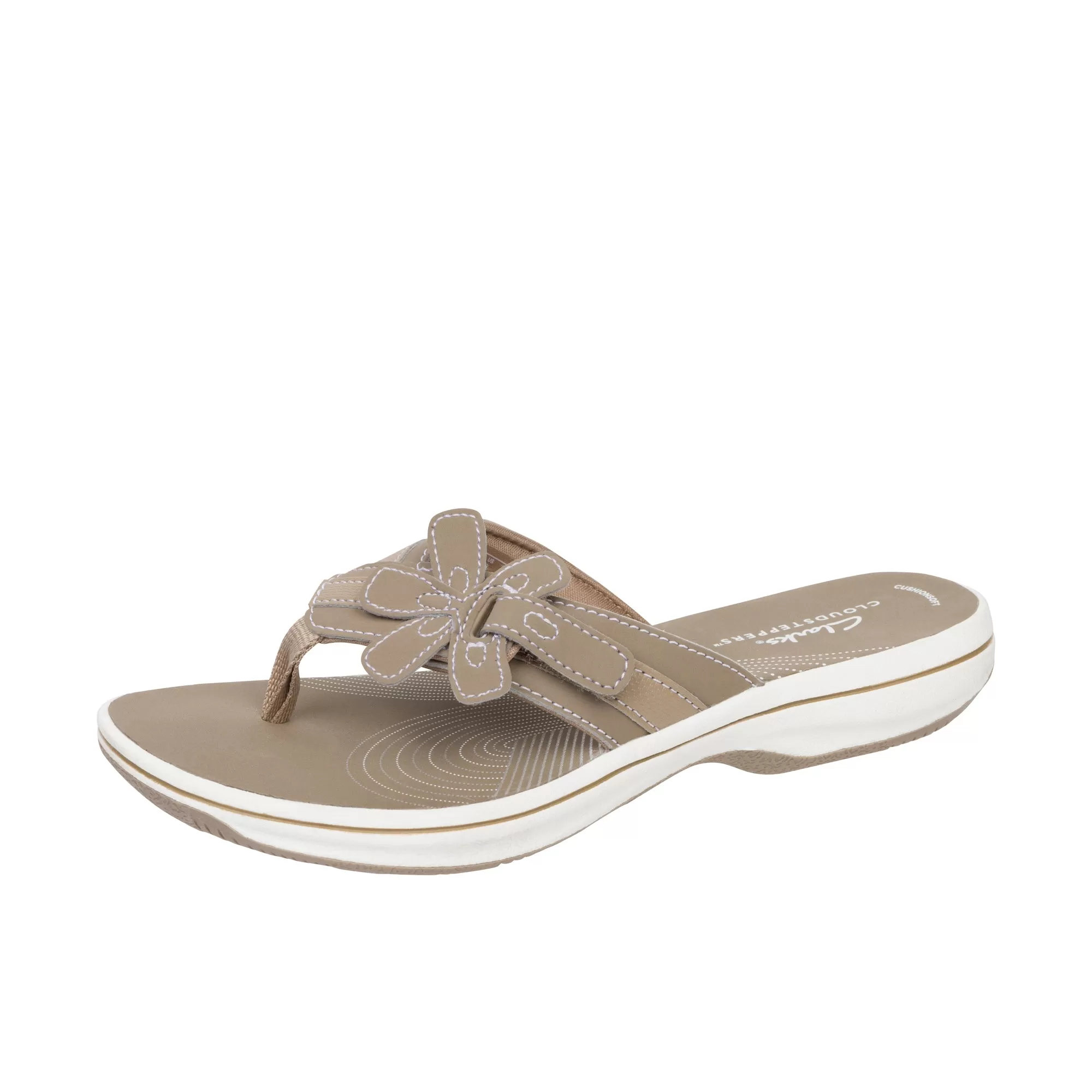 Clarks Womens Brinkley Flora Taupe Synthetic