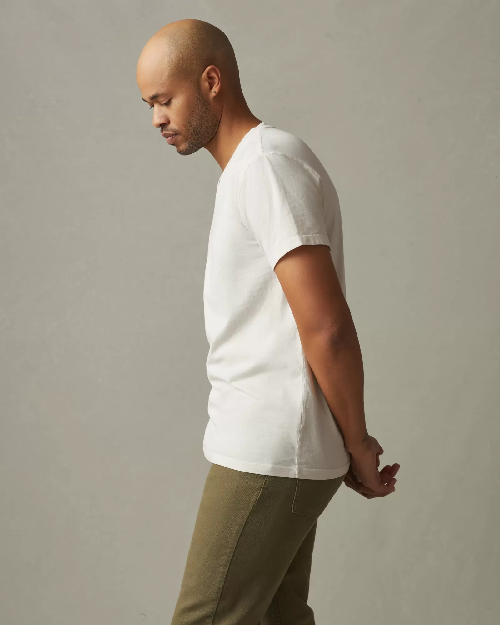 Classic Cotton V-Neck Tee - Turtledove