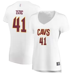 Cleveland Cavaliers Ante Zizic Fanatics Branded Fast Break Player Association Jersey Womens - White | Ireland L9997G6