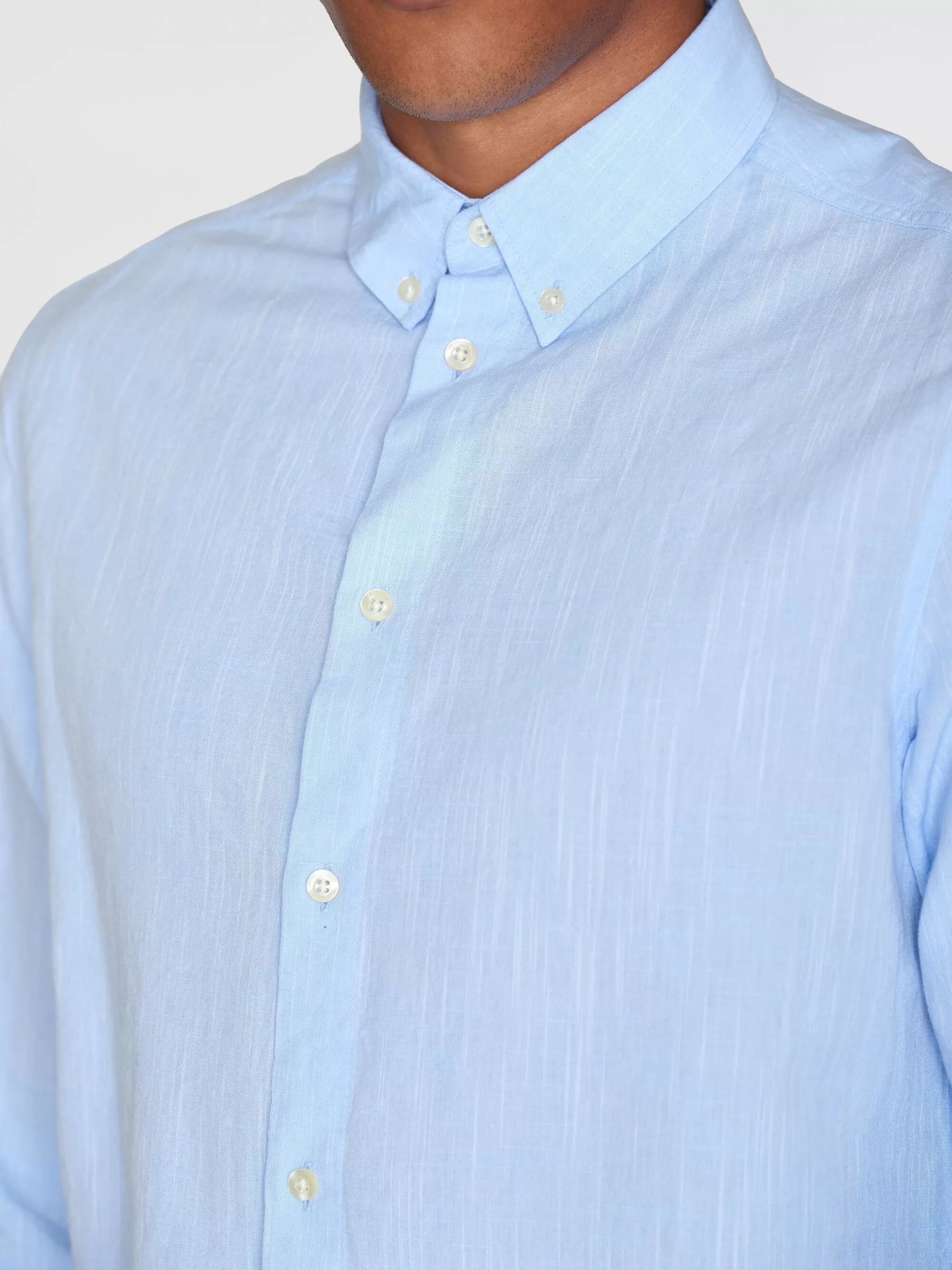 Custom fit linen shirt - Skyway