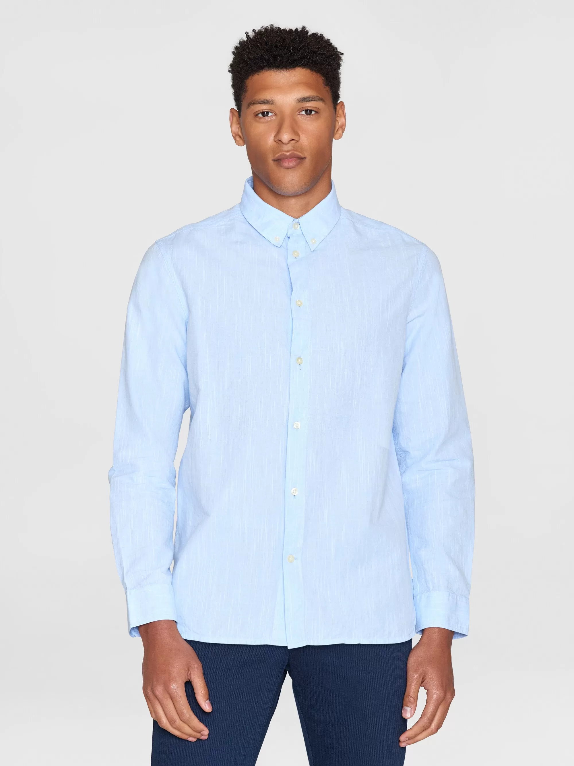 Custom fit linen shirt - Skyway