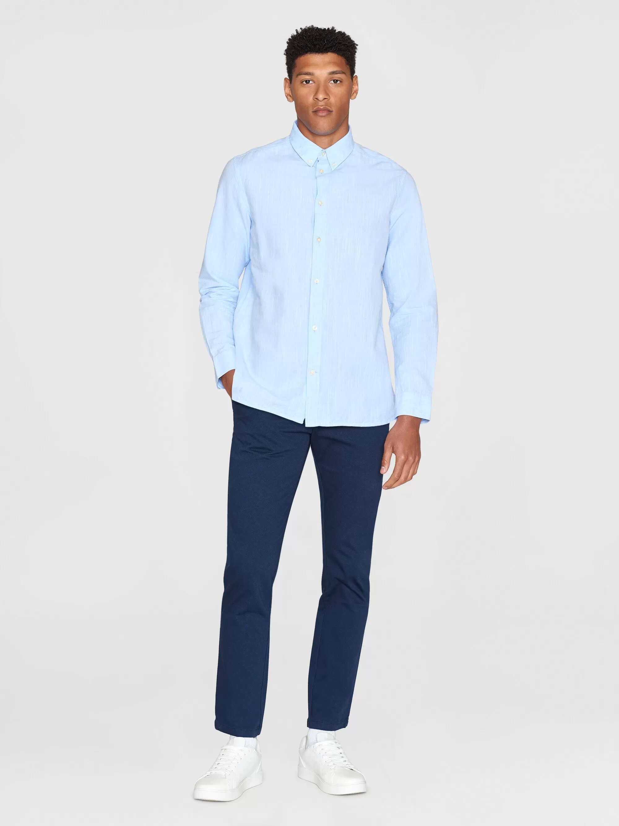 Custom fit linen shirt - Skyway