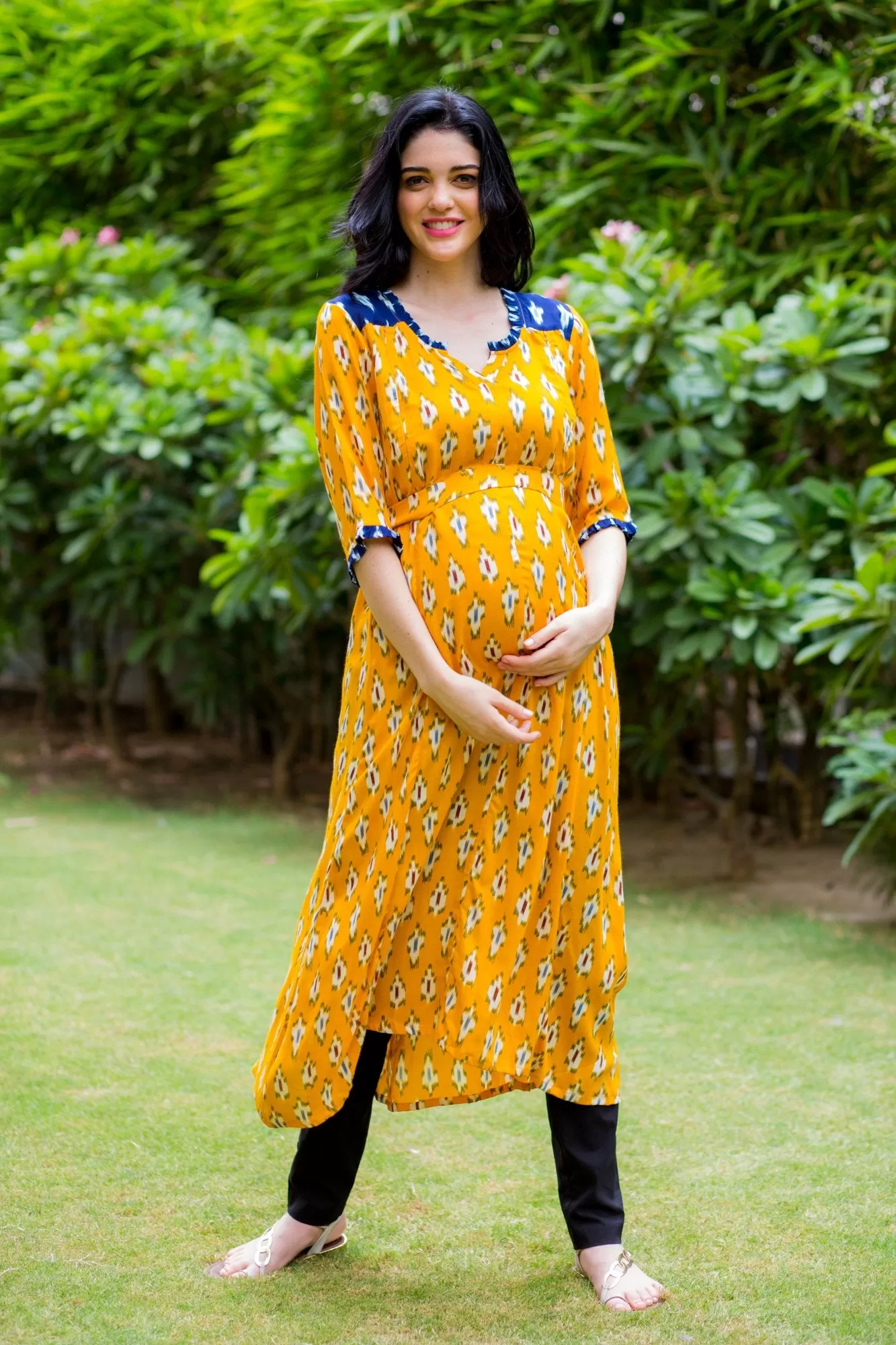 Daffodil Yellow Maternity & Nursing Kurta