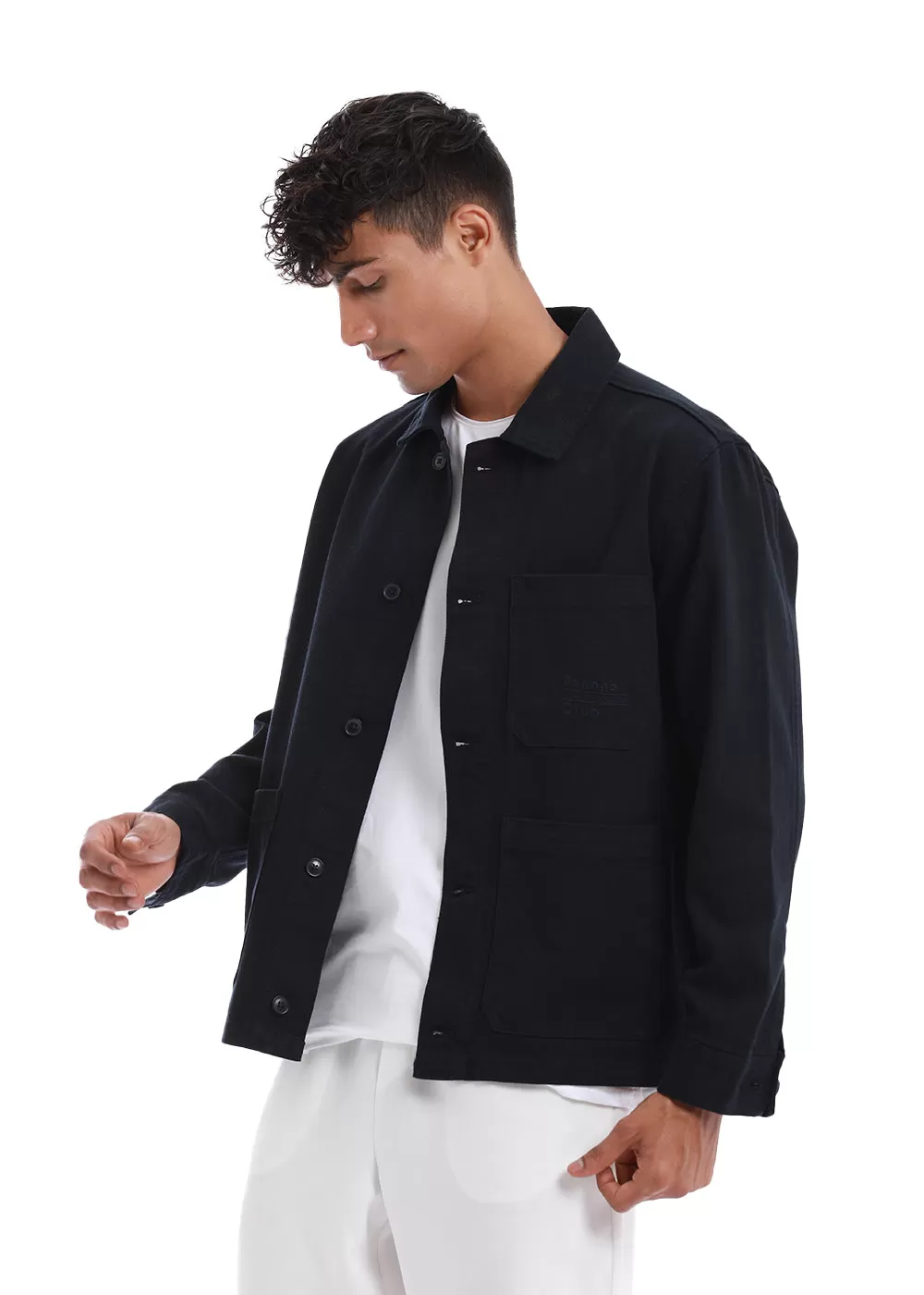 Dark Navy Cotton Drill Jacket