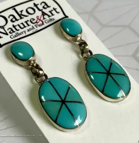 Dazzle Me Sweetly Turquoise Inlay Earrings