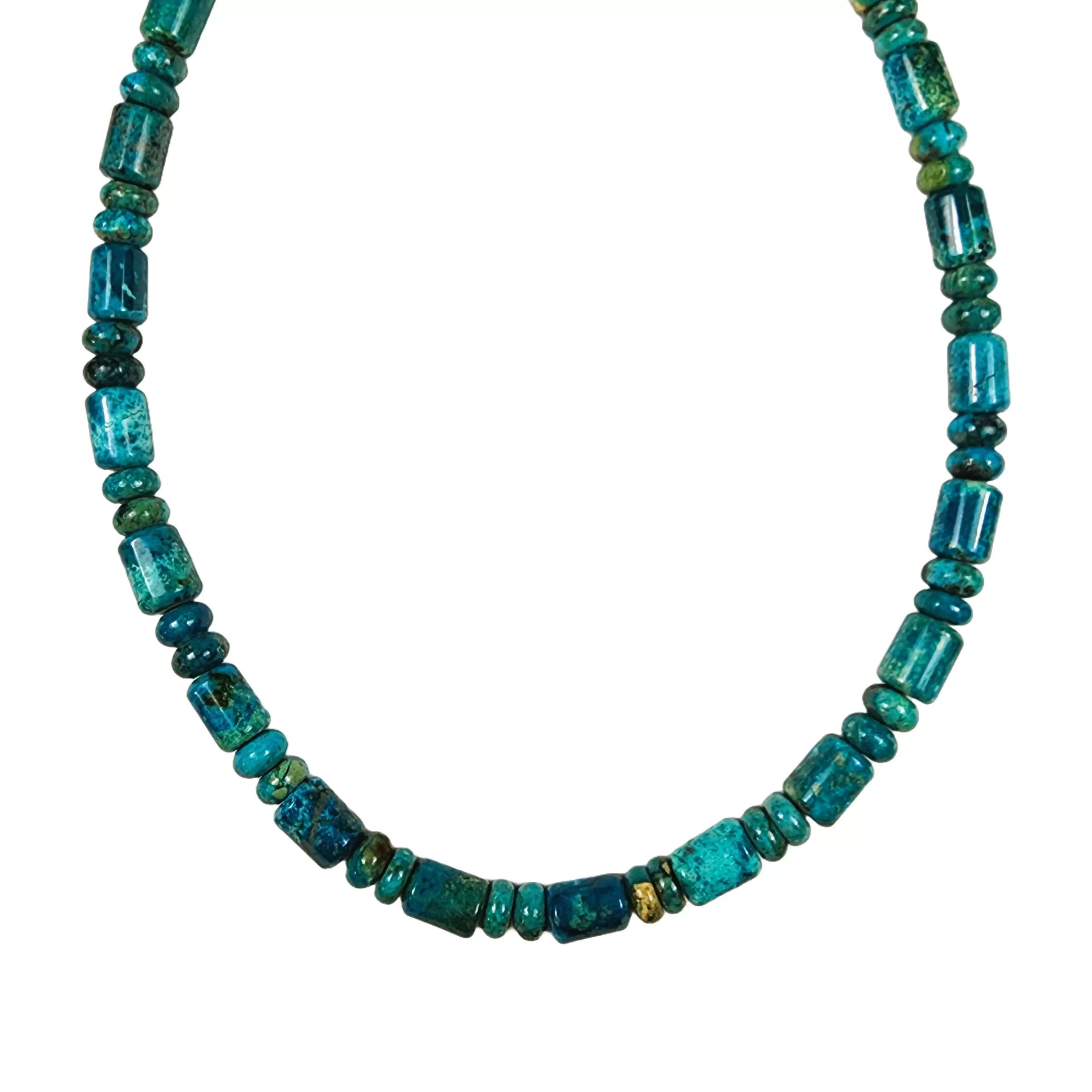 Delicious Teal Turquoise Necklace - 21 Long