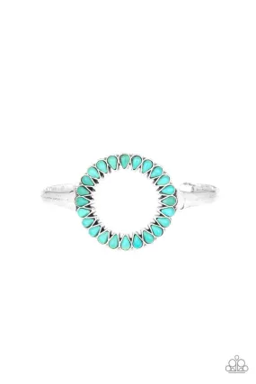 Divinely Desert Blue Cuff Bracelet - Paparazzi Accessories