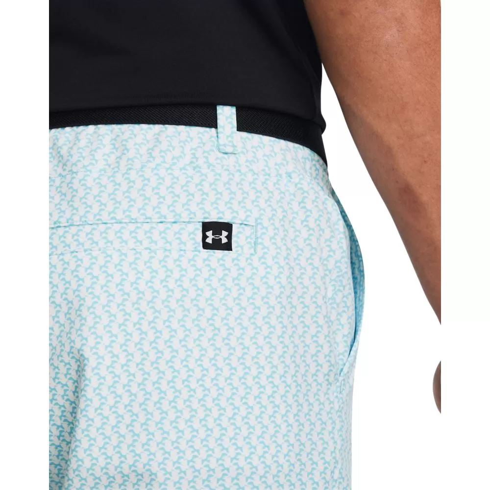 Drive Printed Tapered Fit Golf Shorts White - SS24