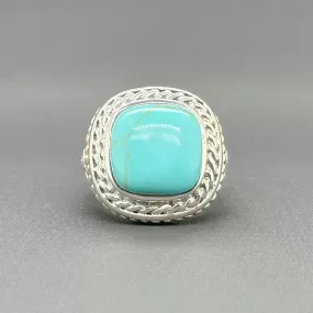 Estate SS Blue Stone Ring