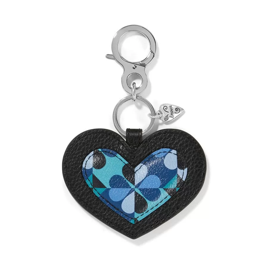 Fashionista Moody Blue Heart Handbag Fob