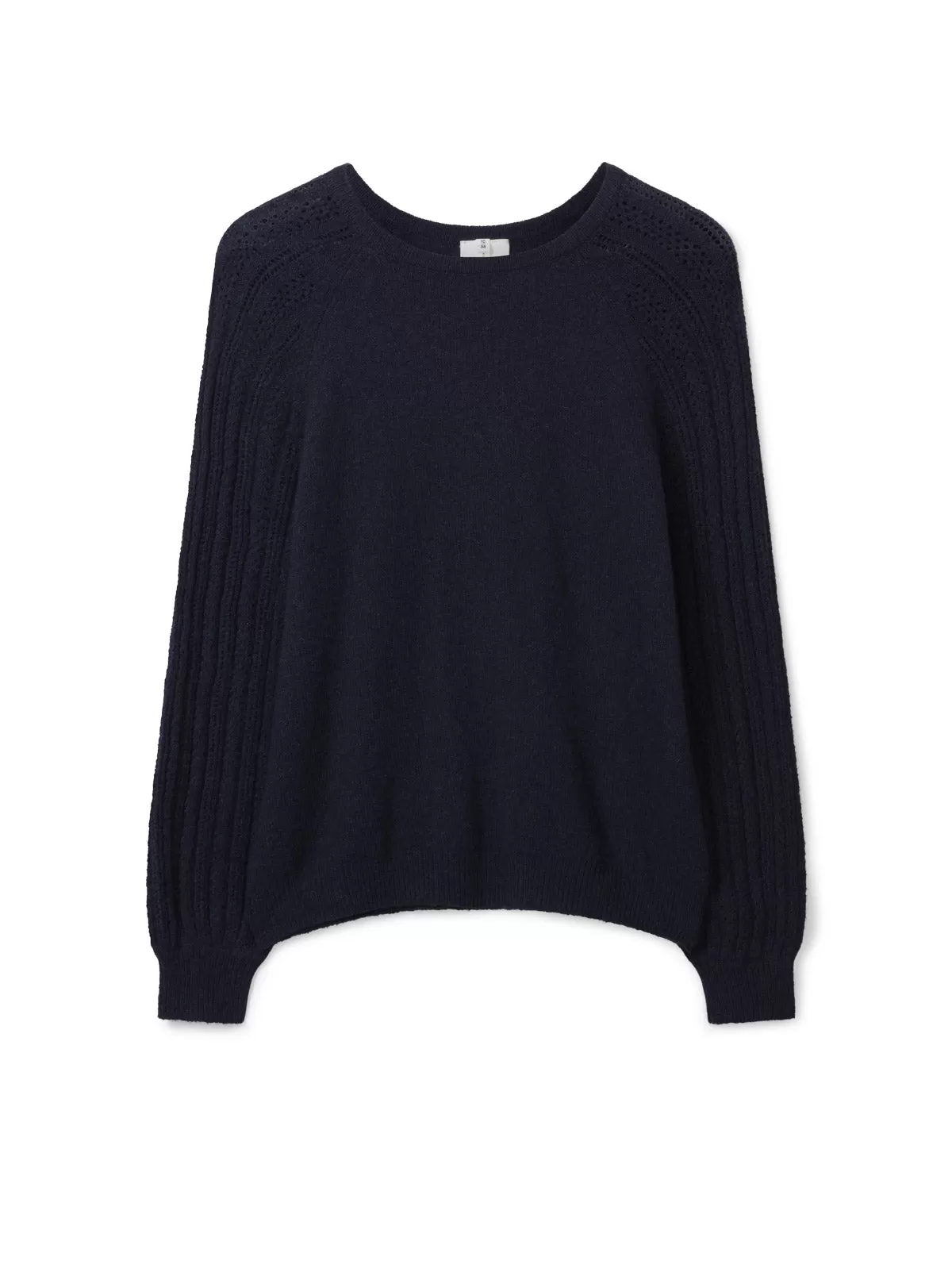 Florna Organic Cotton Fluffy Jumper - Navy