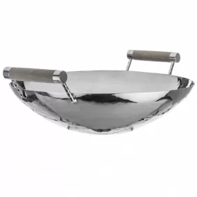 Hammered  Stainless Steel Bowl 16 IN