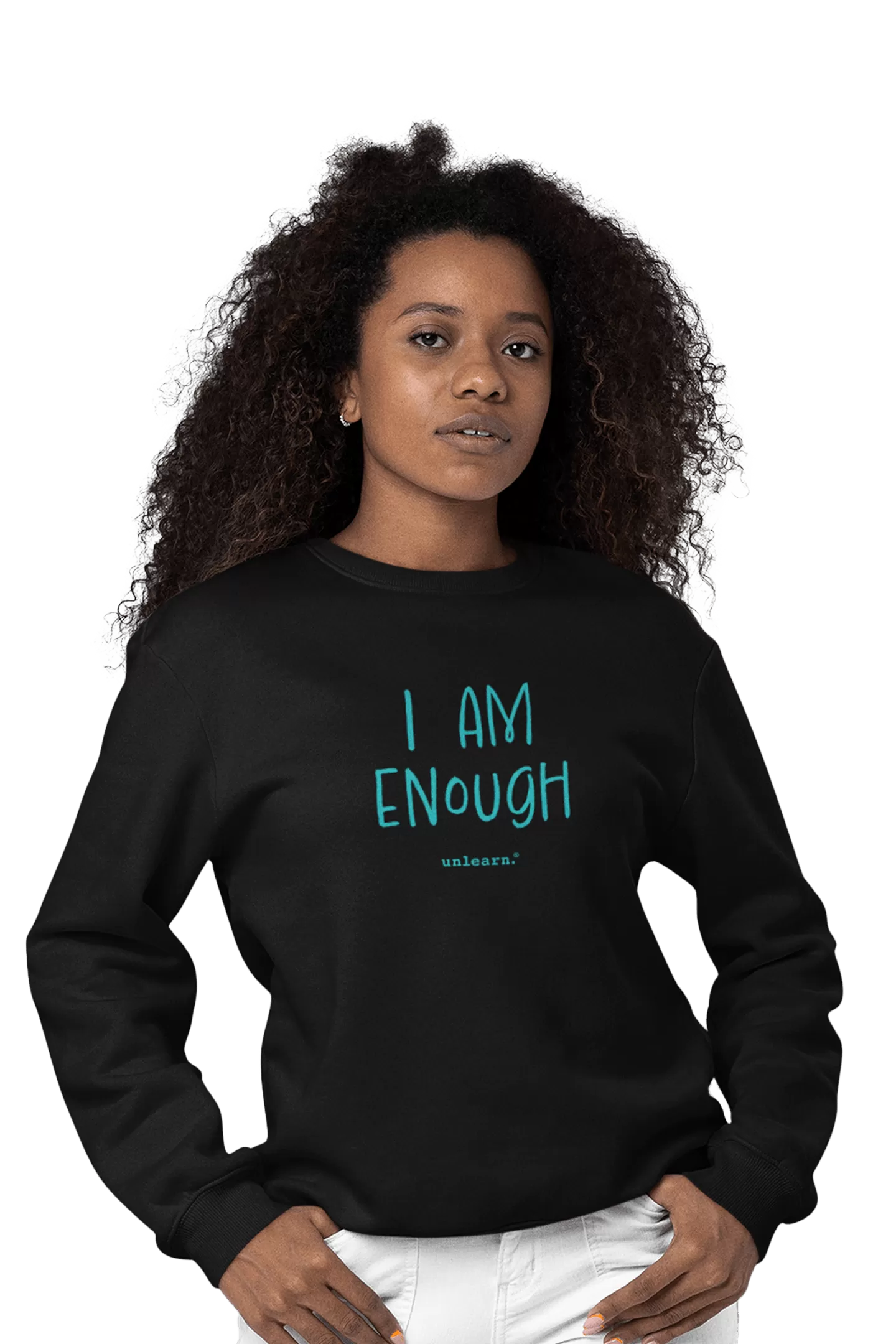 I Am Enough - Relaxed Fit Fleece Crewneck Sweatshirt