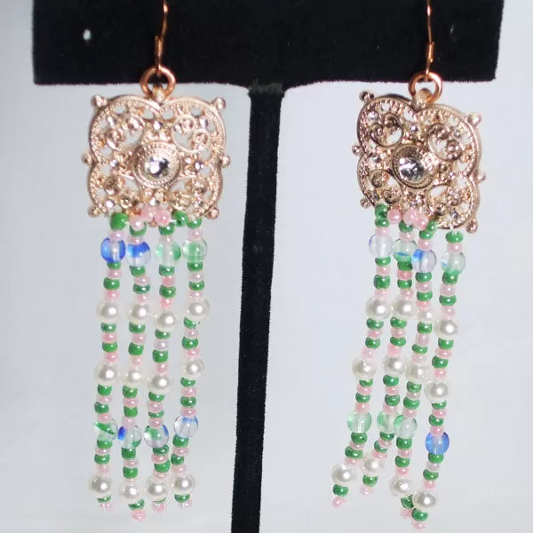 Kaile Bead Fringe Earrings