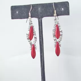 Kalea, Dagger Bead Dangle, Seed Bead Earrings