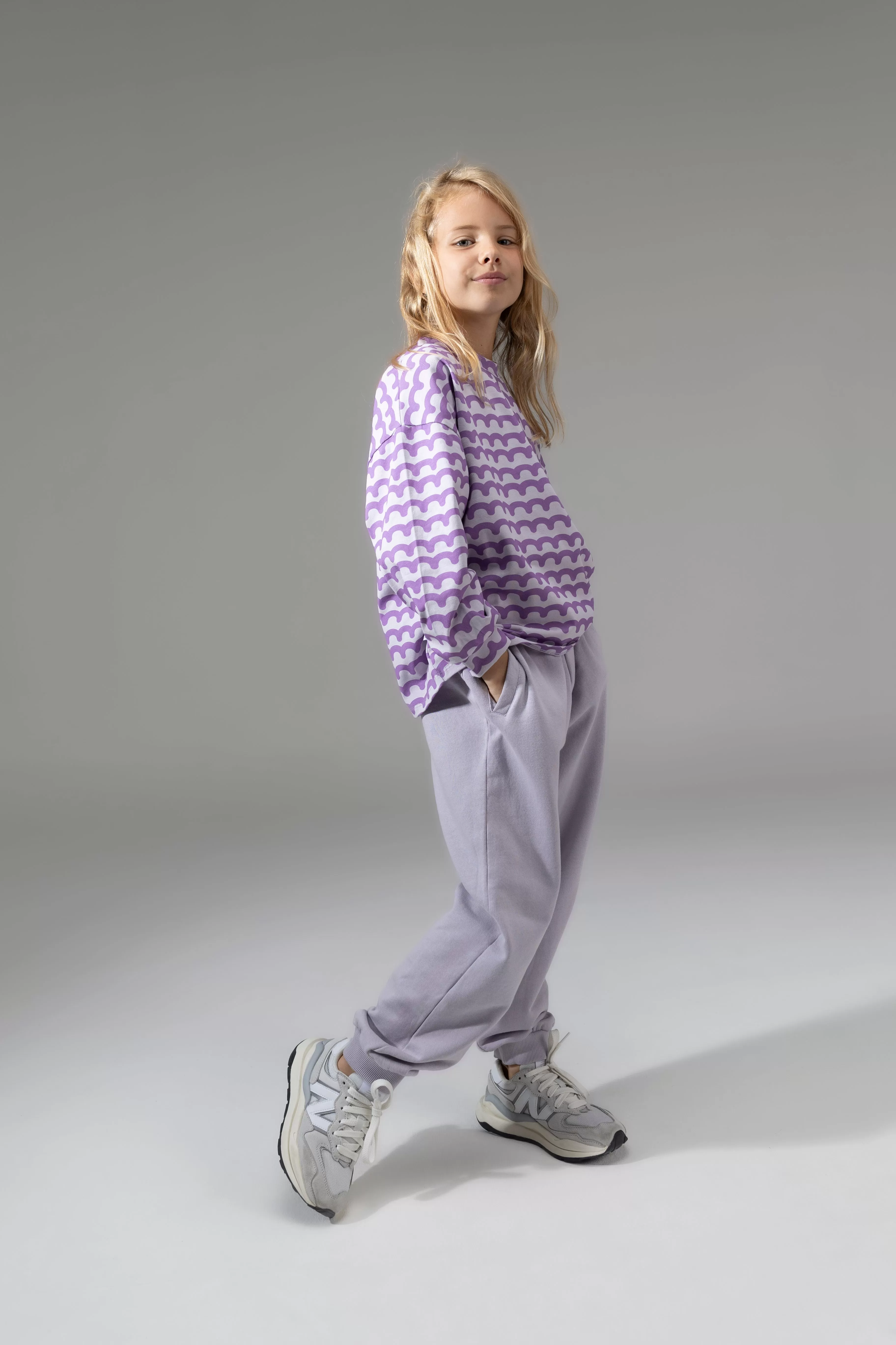 Kinder Longsleeve Waves Violet