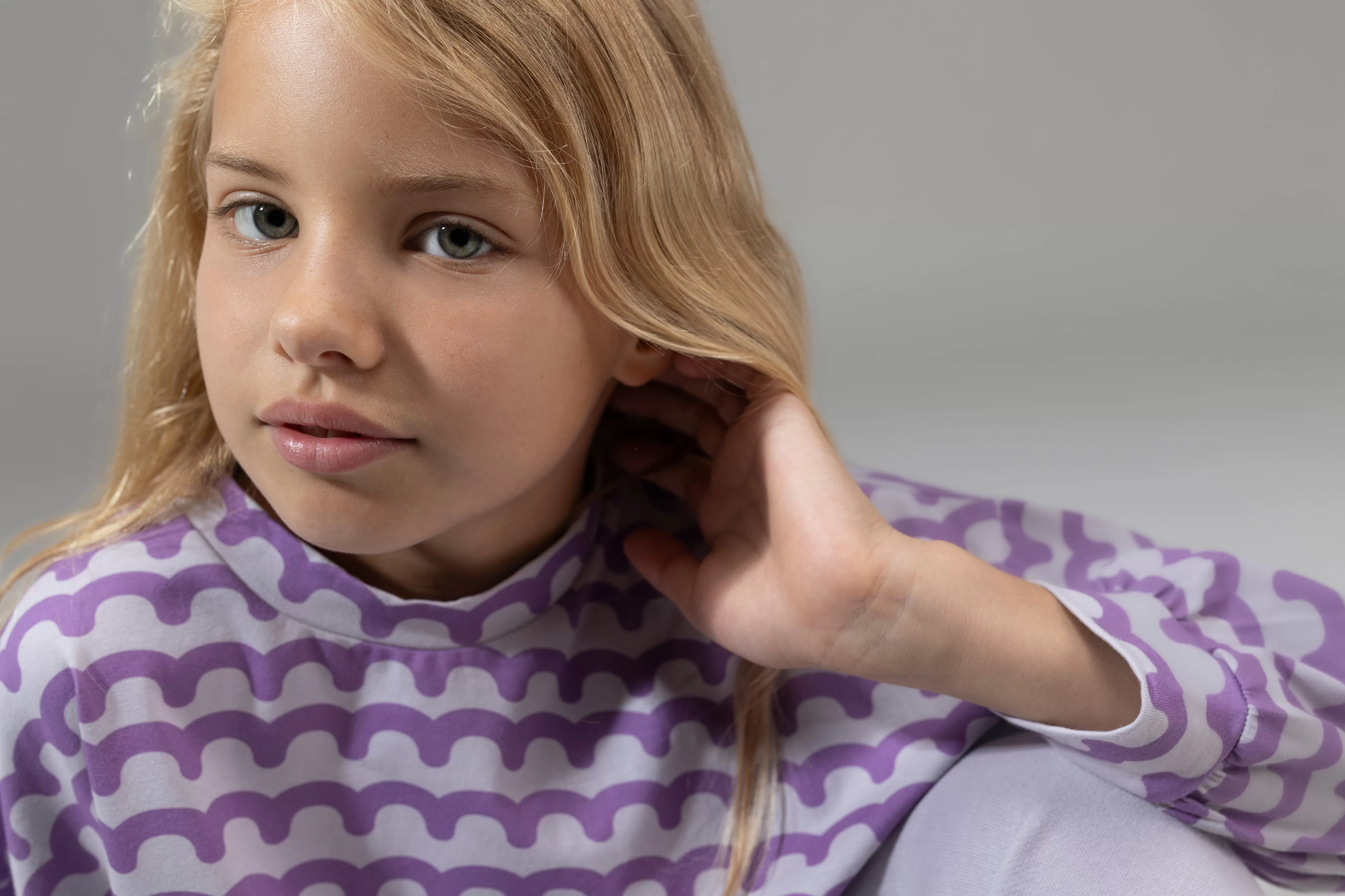 Kinder Longsleeve Waves Violet