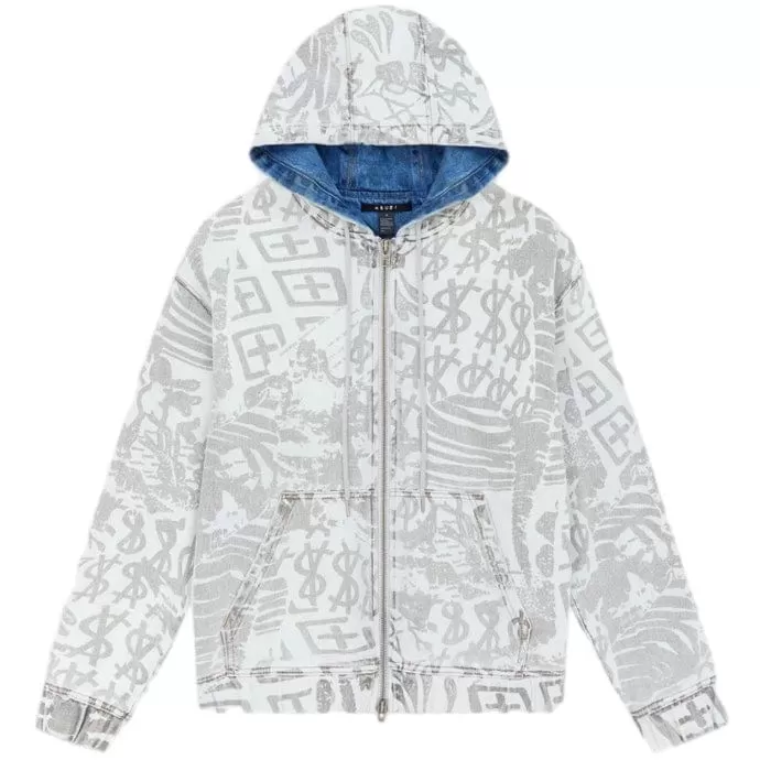 Ksubi Kollage Zip Hoodie Jacket (Icey) MFA23FL012