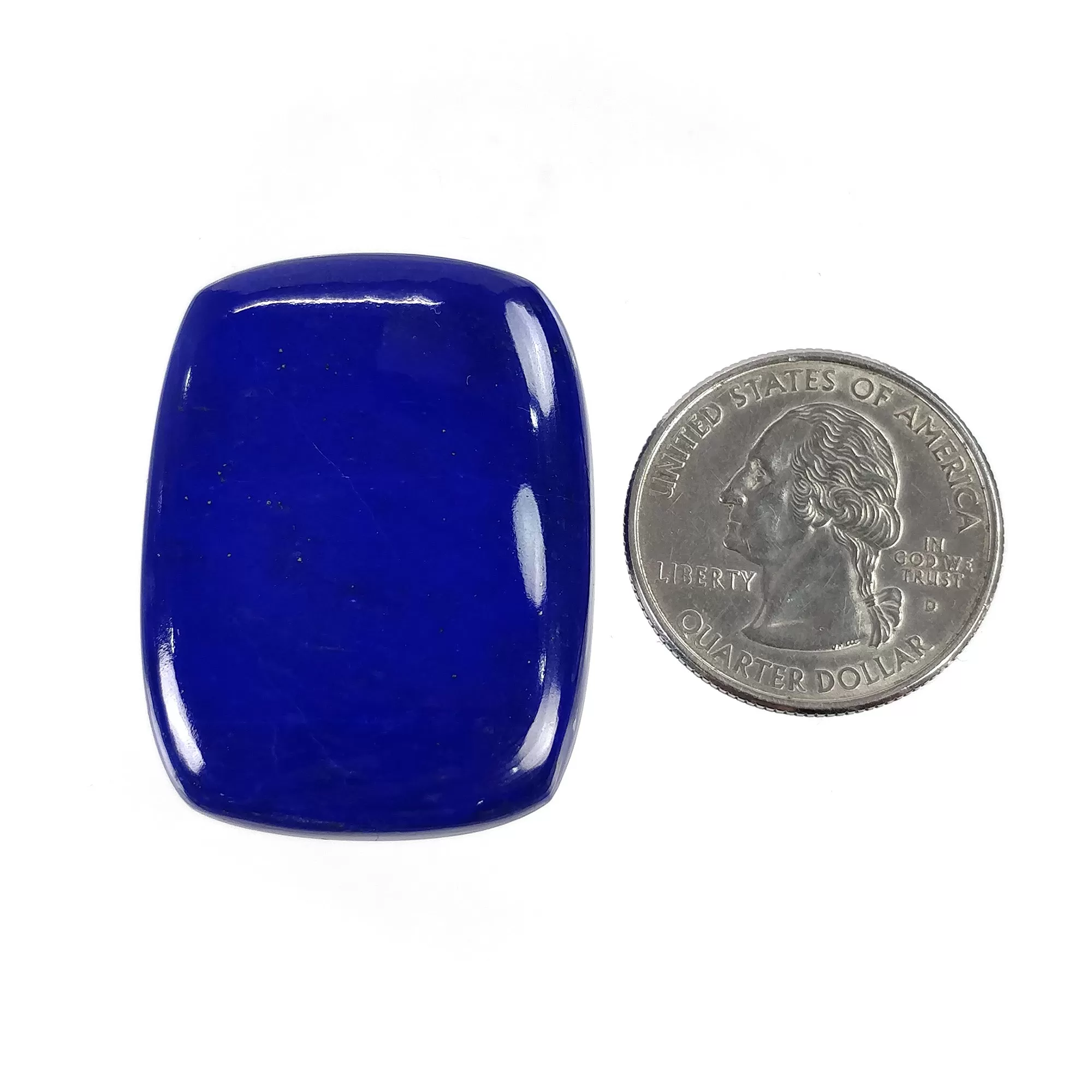 LAPIS LAZULI Gemstone Cabochon : 77.00cts Natural Untreated Blue Lapis Cushion Shape 39*29mm