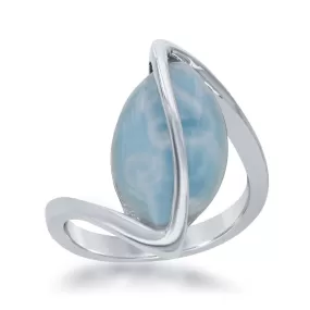 Larimar Twist Ring