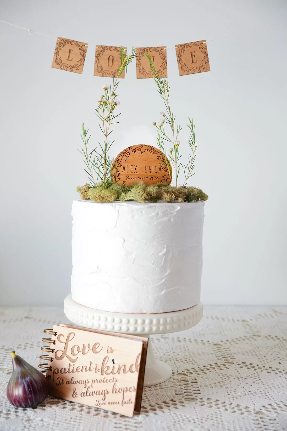 Lilly of the Valley Custom Laurel Cake Topper