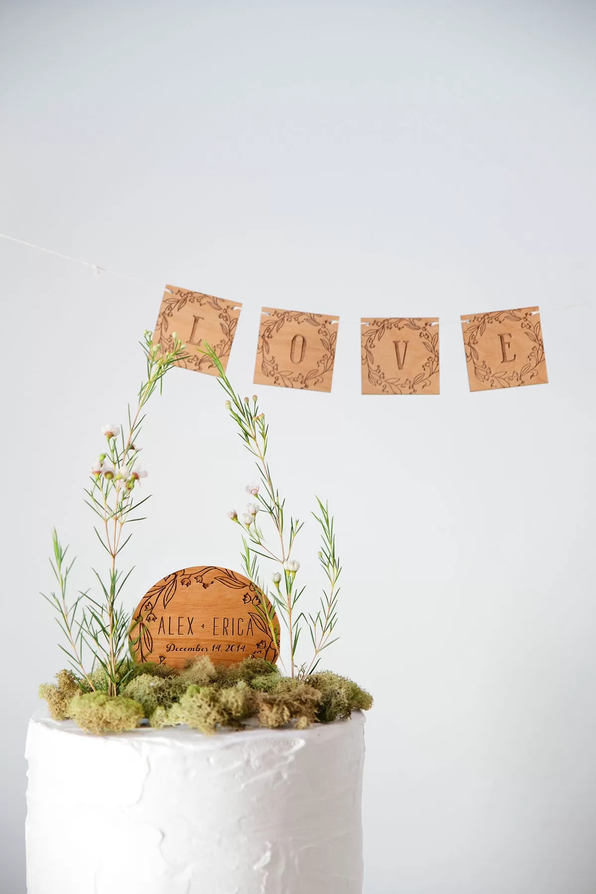 Lilly of the Valley Custom Laurel Cake Topper