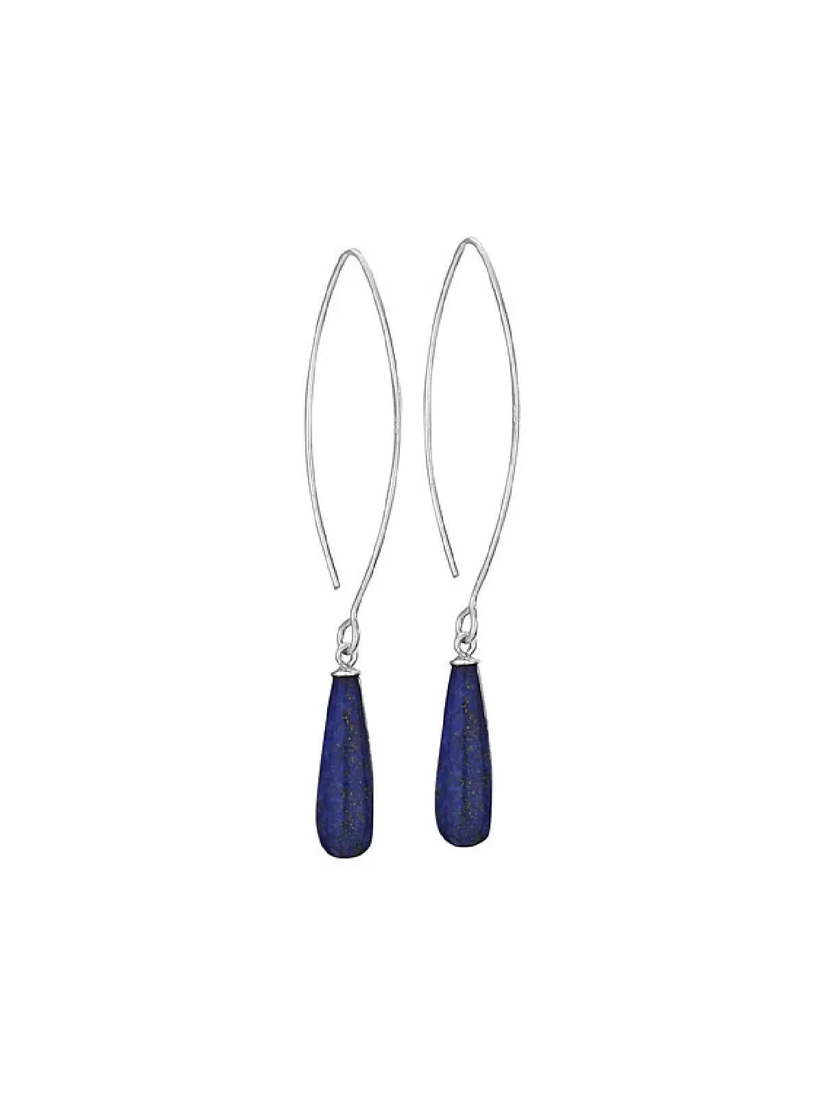 Long Lapis Drop Earrings