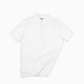 Maté polo tricot compact cotton (ice white)