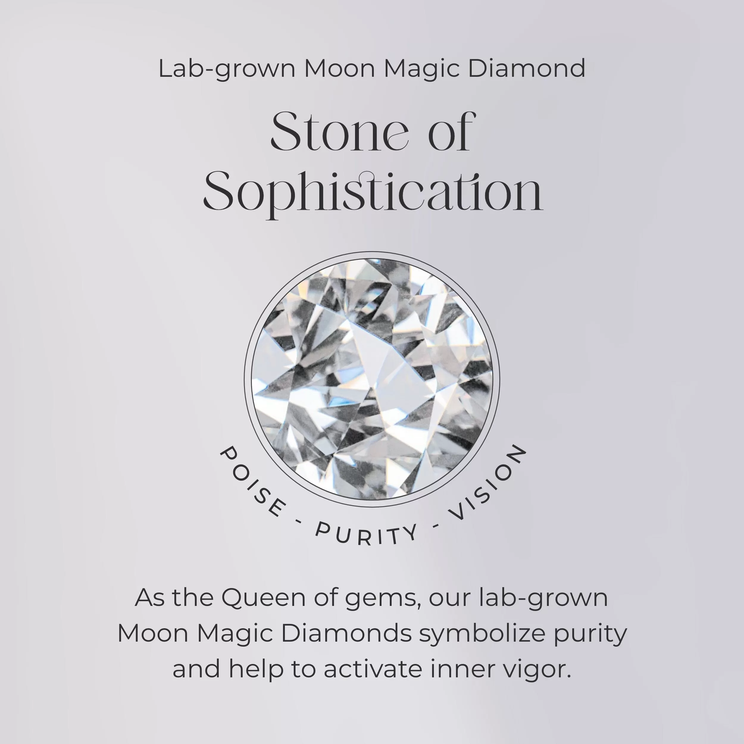 Moonstone Lab Diamond Necklace Sway - June Birthstone