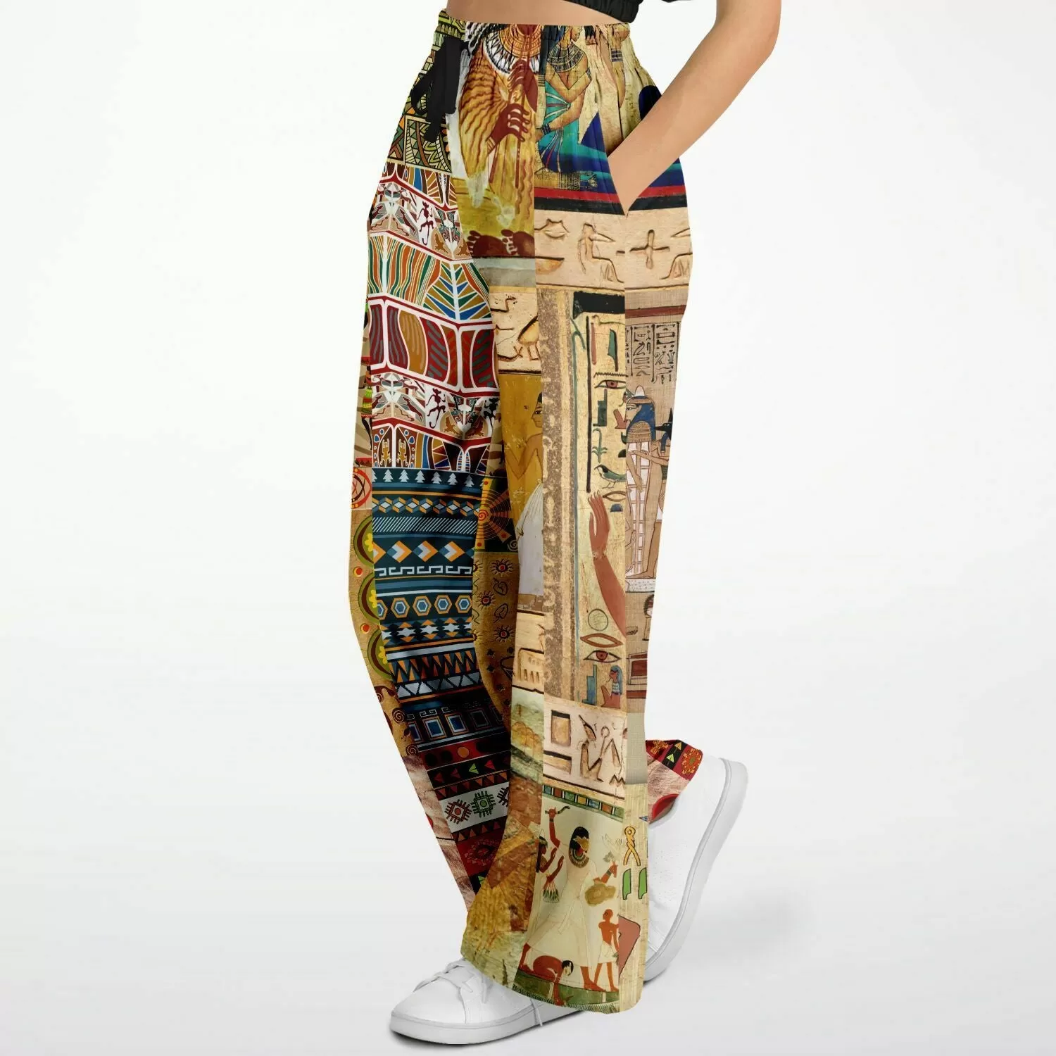 Mother Lode African Print Eco-Poly Stretchy Phat Bellbottoms