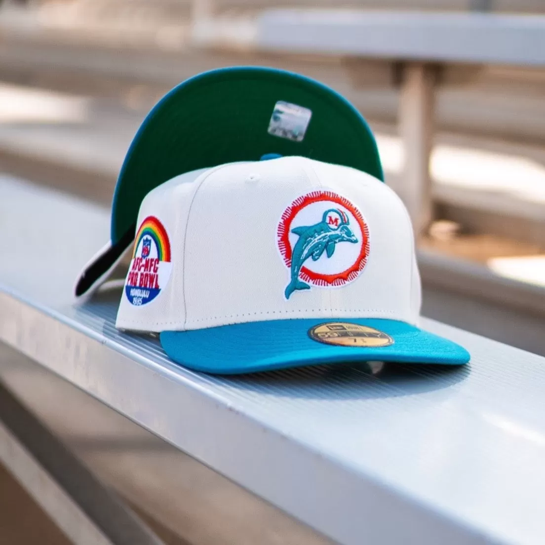 New Era Miami Dolphins 1985 Pro Bowl Green UV (Off White/Teal)