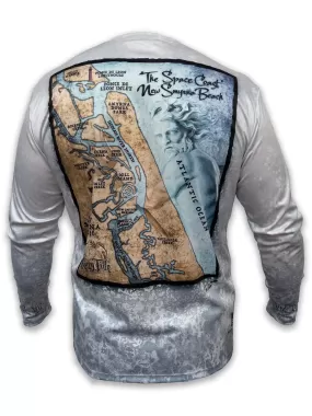 New Smyrna, FL / King Tide Allover Chart Shirt