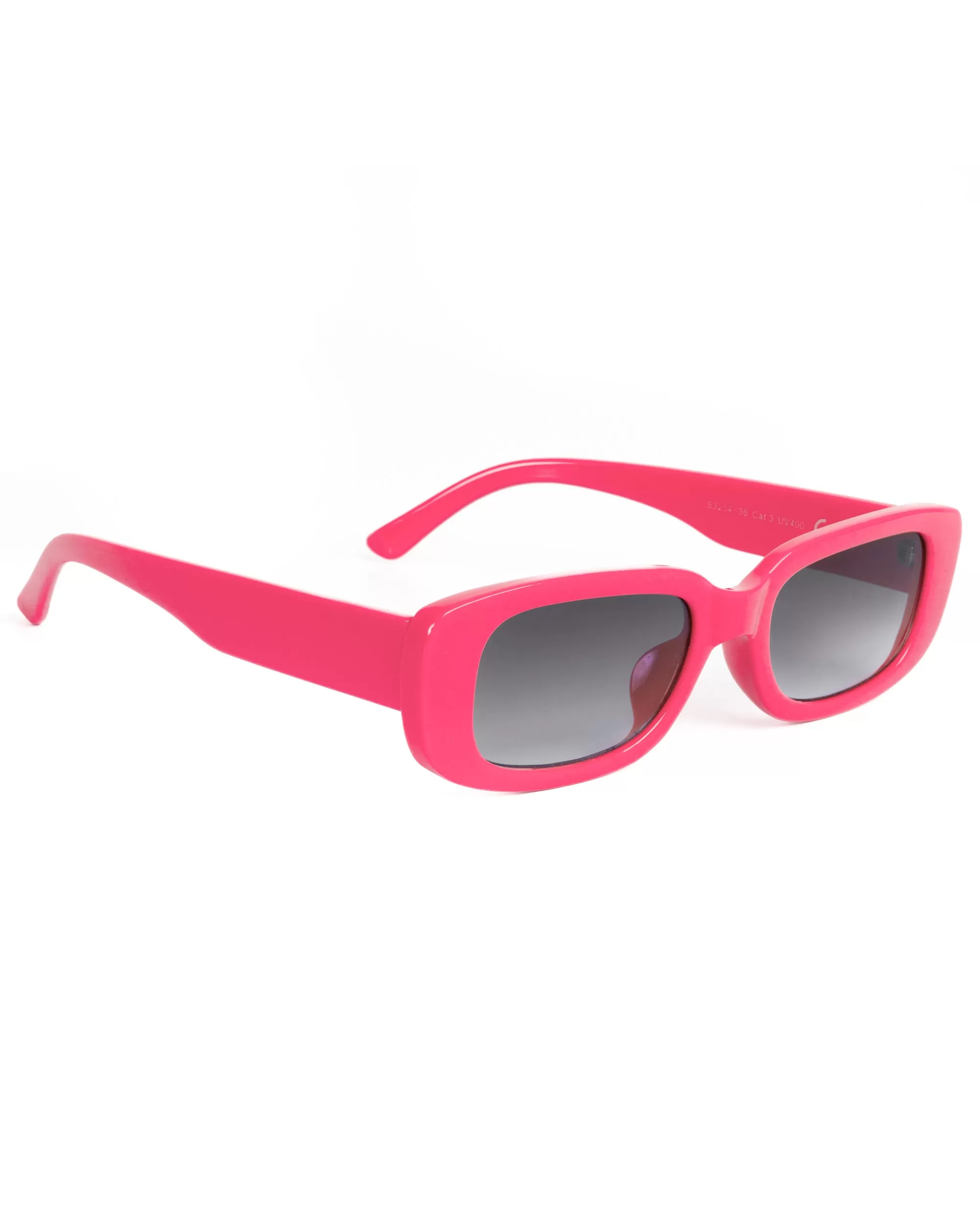 Occhiali da Sole Uomo Donna Unisex Casual Sunglasses Lenti Nero Squadrate Rosa Fluo GIOSAL-OC1062A