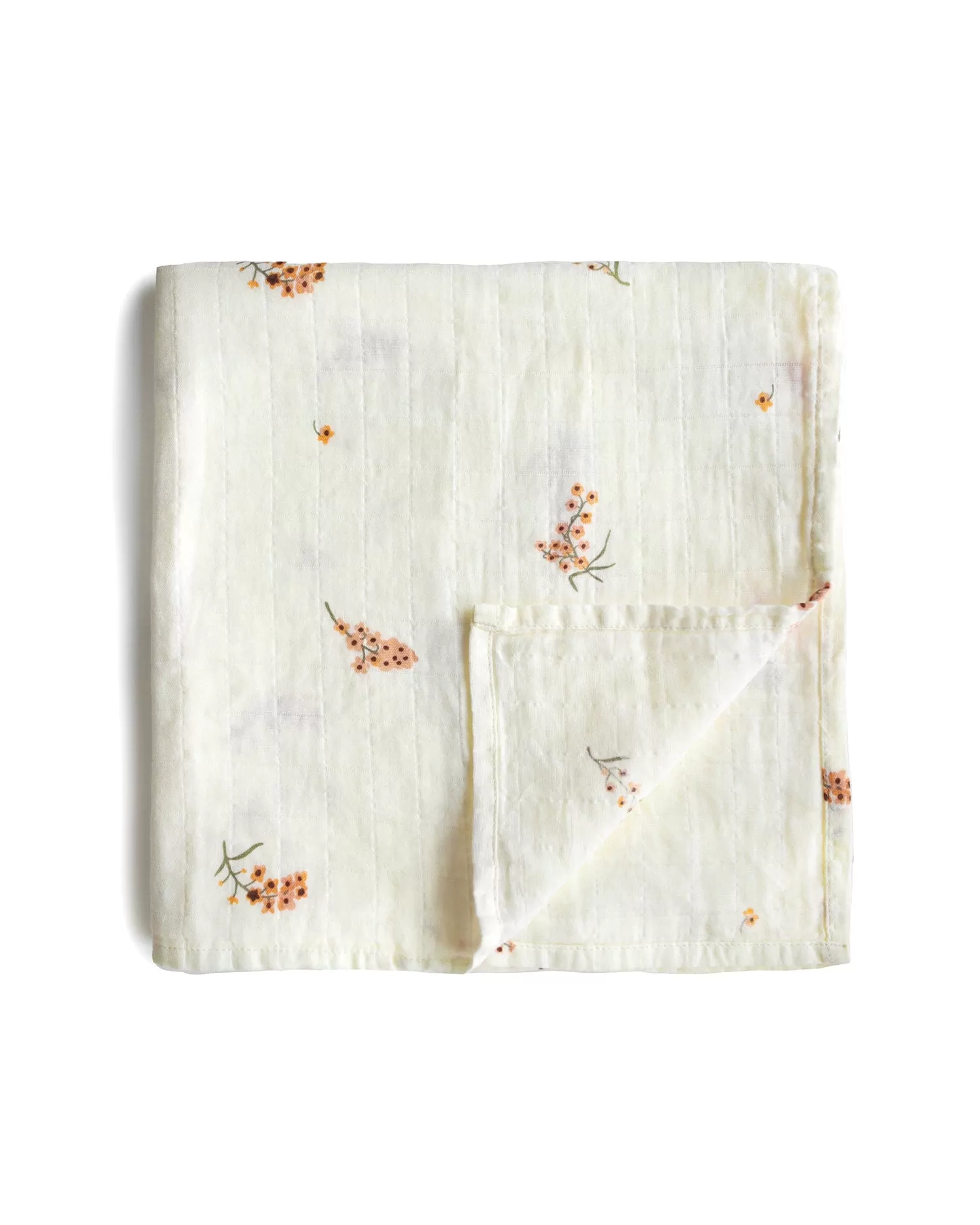 Organic Cotton Swaddle Blanket – Flowers