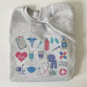 Pink & Blue Medical Essentials Sweatshirt