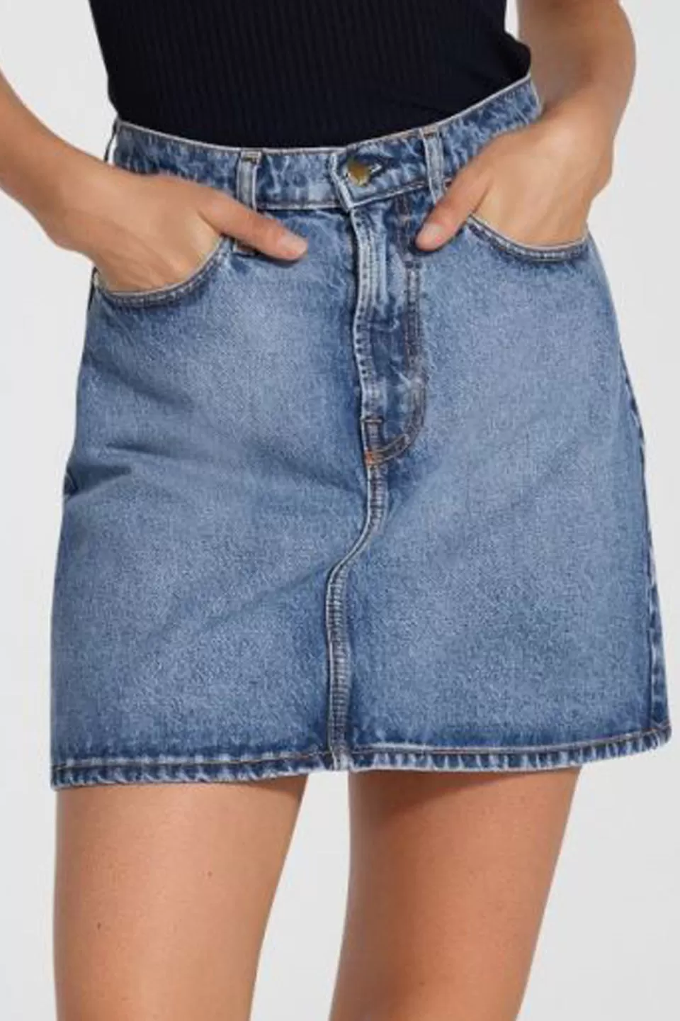 Piper Aline Mid Blue Denim Skirt