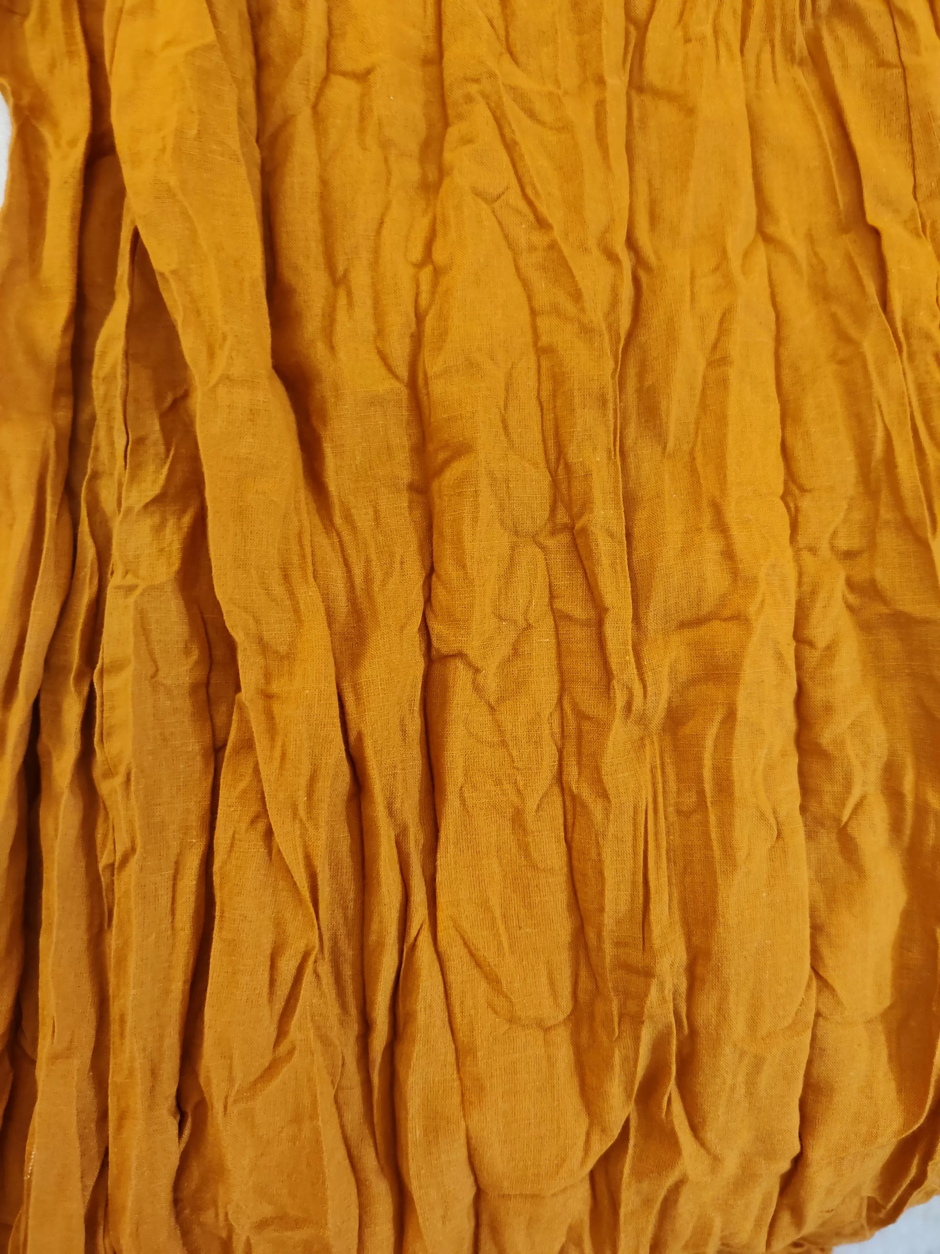 Pleasing Mustard Color Crush Cotton Palazzo