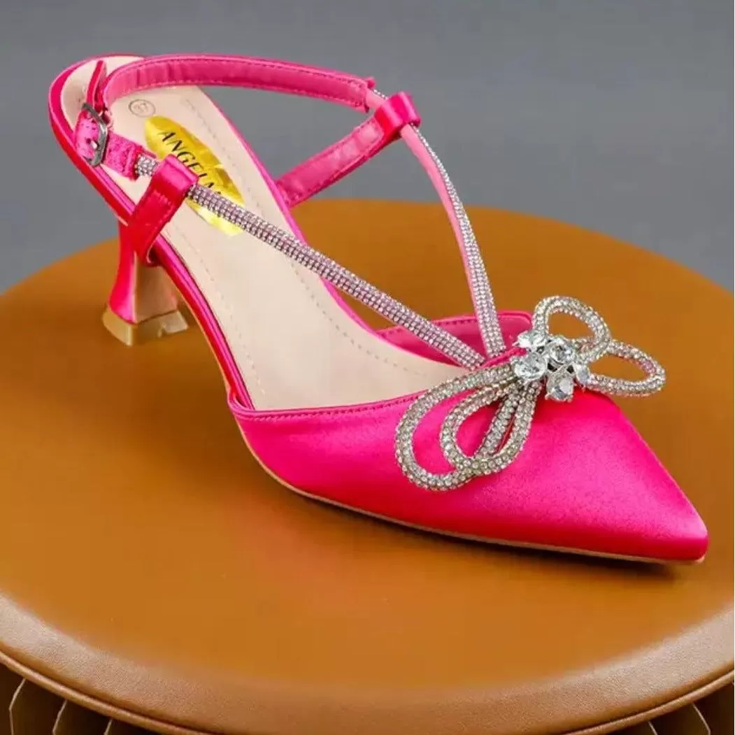 Pointed Toe Bow Knot Heel